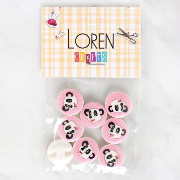 BFS  Crafts 8li Panda Düğme - 1030