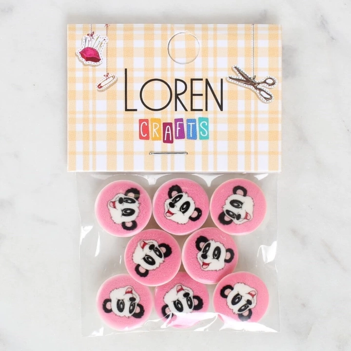 BFS  Crafts 8li Panda Düğme - 1051