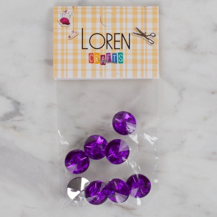 BFS  Crafts mor 8 li düğme - 200