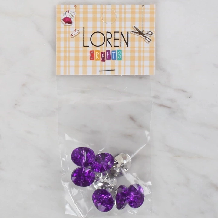 BFS  Crafts mor 8 li düğme - 236