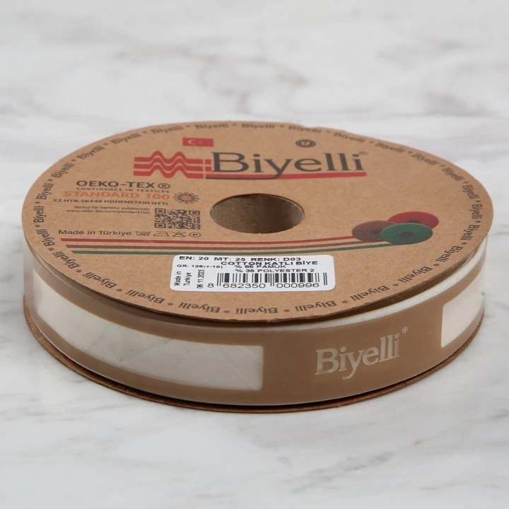 BFS  Crafts Pamuk Katlı Biye Krem - D03