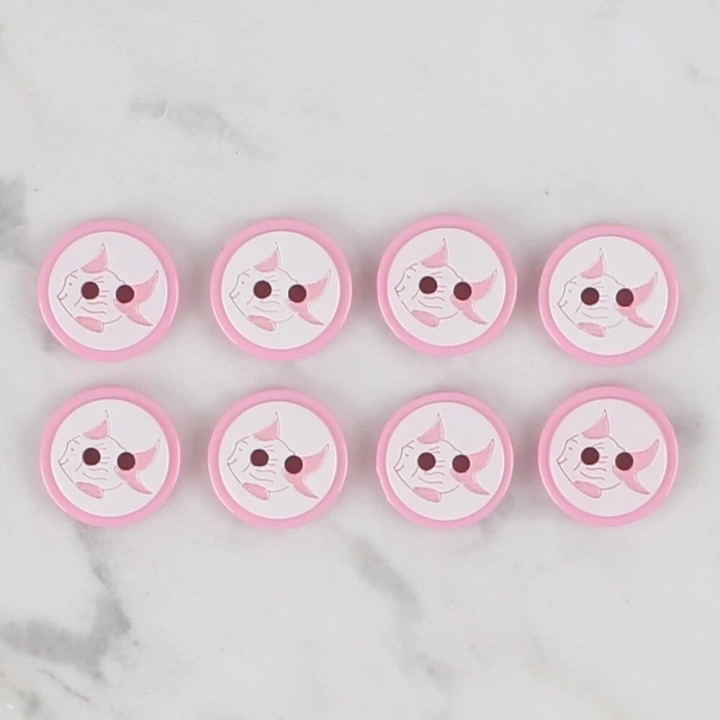 BFS  Crafts pembe 8 li balık düğme - 571