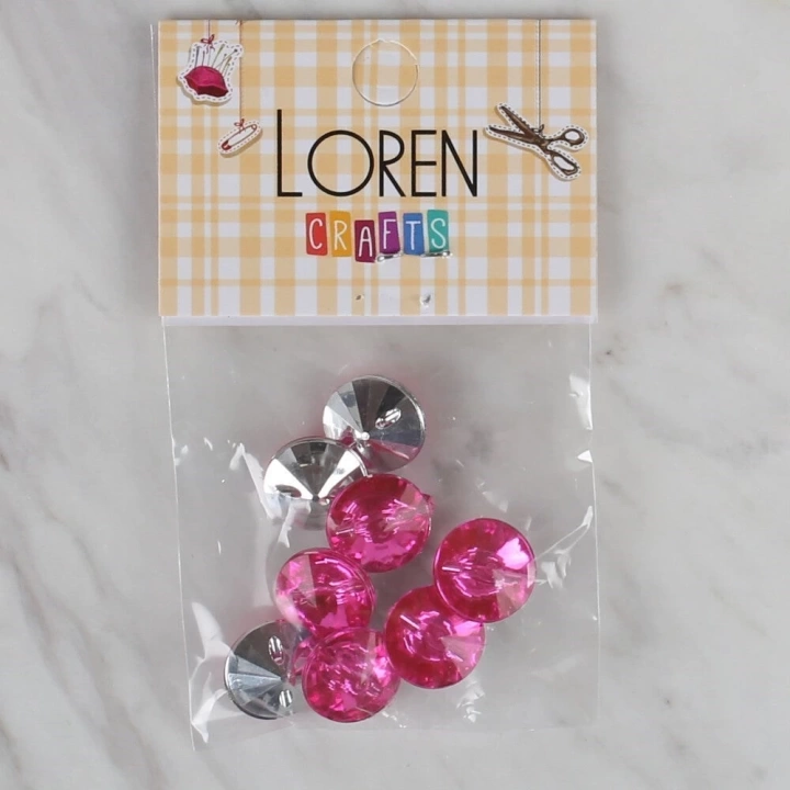 BFS  Crafts pembe 8 li düğme - 203