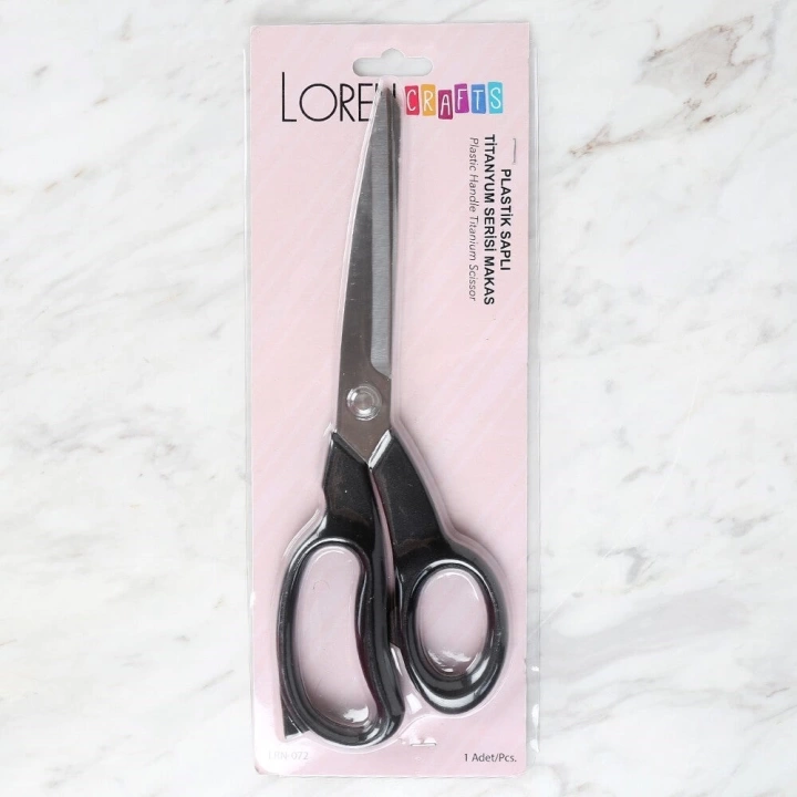 BFS  Crafts Plastik Saplı Titanyum Makas Siyah LR