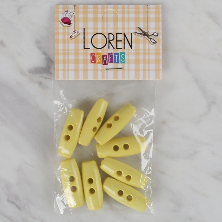 BFS  Crafts sarı 8 li çoban düğmesi - 67