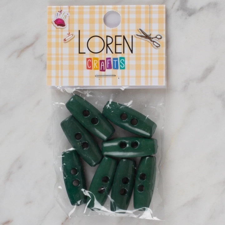 BFS  Crafts yeşil 8 li çoban düğmesi - 64