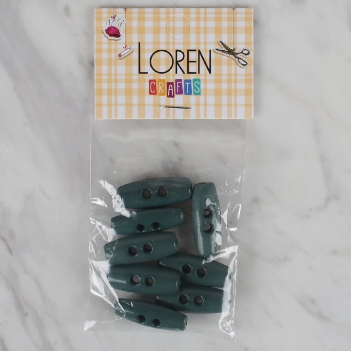 BFS  Crafts yeşil 8 li çoban düğmesi - 65