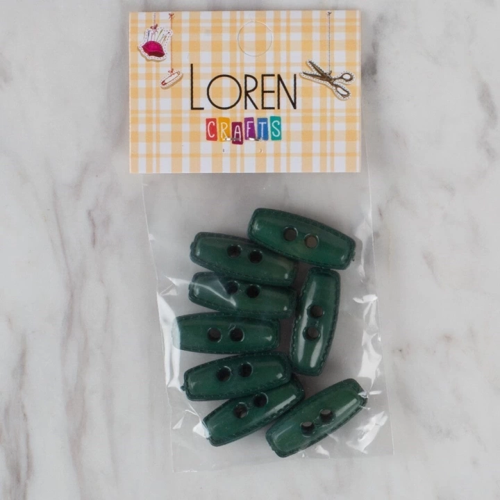 BFS  Crafts yeşil 8 li çoban düğmesi - 92