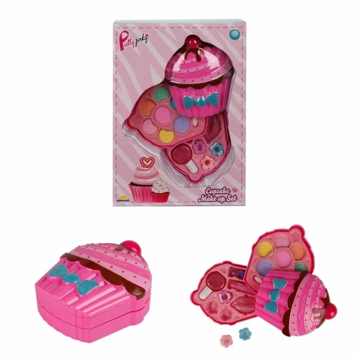 BFS     Cupcake Şekilli 2 Katlı Makyaj Güzellik Seti