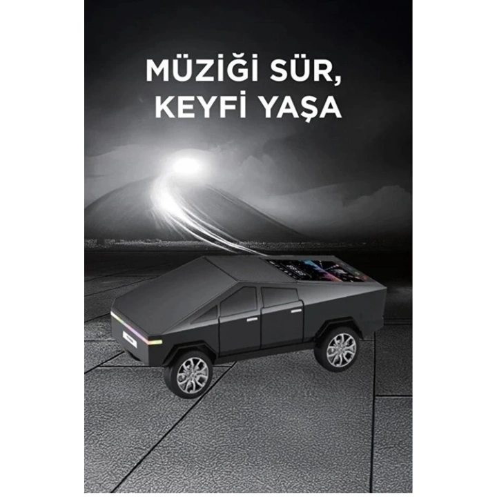 BFS D68 Cyber Model Araba Tasarımlı Bluetooth Hoparlör 15w Güçlü Ses Rgb Led /tws/usb Siyah