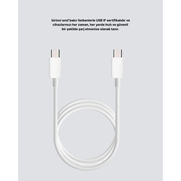 BFS Dayanıklı Dış Kaplamalı 30W 5.0A Type-C Hızlı Şarj ve Data Kablosu