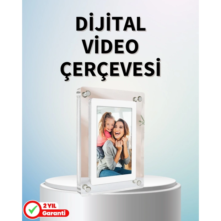 BFS Dayanıklı ve Hafif Tasarım – 7 İnç Dijital Fotoğraf Çerçevesi Ev ve Ofis İçin