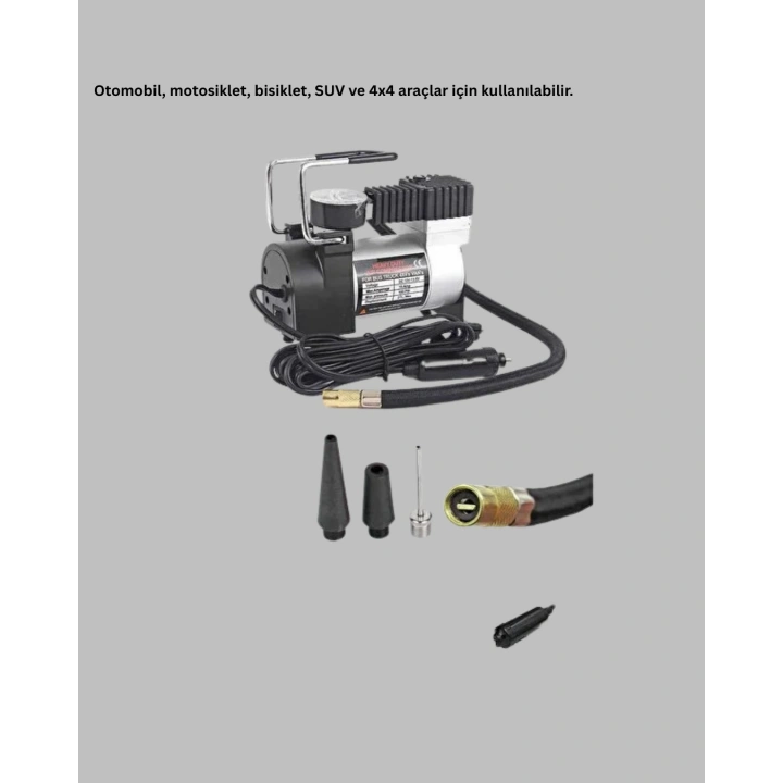 BFS DC 12V Metal Hava Kompresörü Araç Lastik Şişirme 35L/Dk