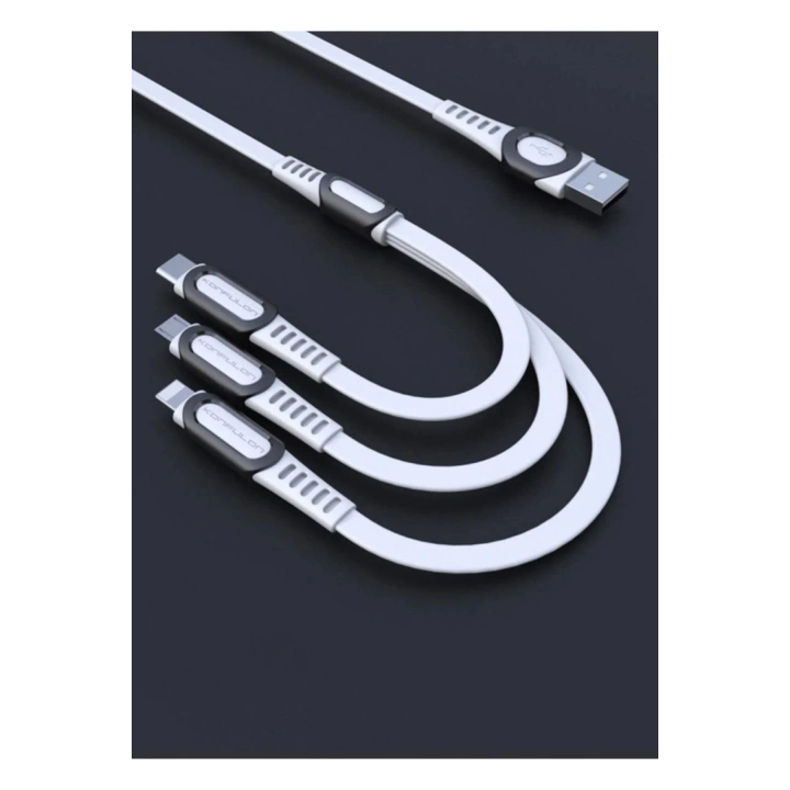 BFS DC19 3in1 USB Kablo 1.3M 3A - Beyaz