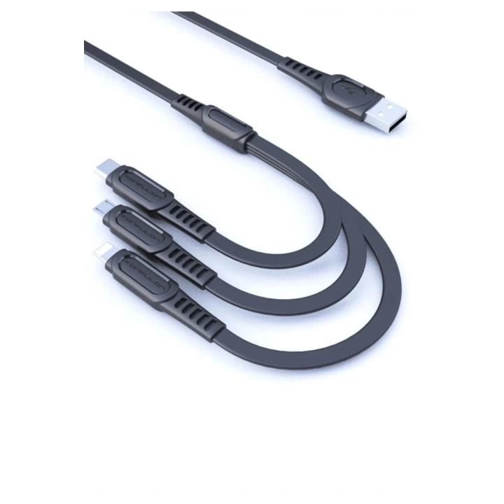 BFS DC19 3in1 USB Kablo 1.3M 3A - Siyah