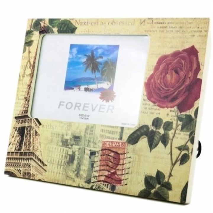 BFS  Decotown Dekoratif Desenli Çerçeve Gül Motifli Fotoğraf Çerçevesi