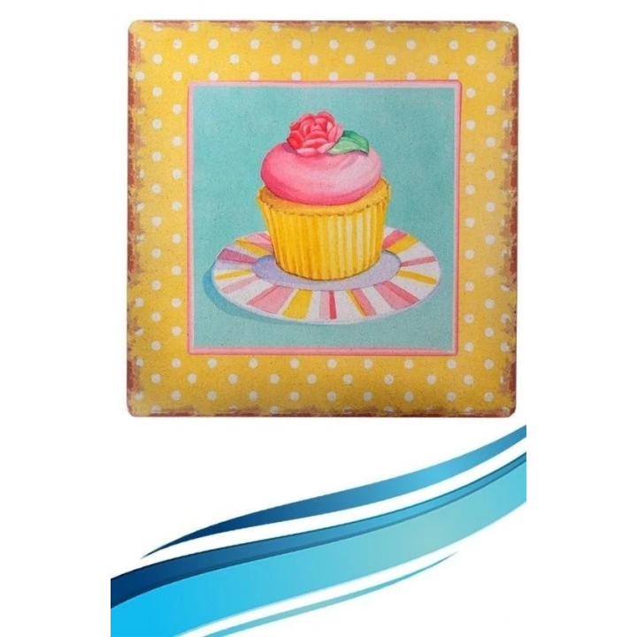 BFS  Decotown Duvar Panosu 40*40 Cup Cake Muffin Motifli Duvar Süsü
