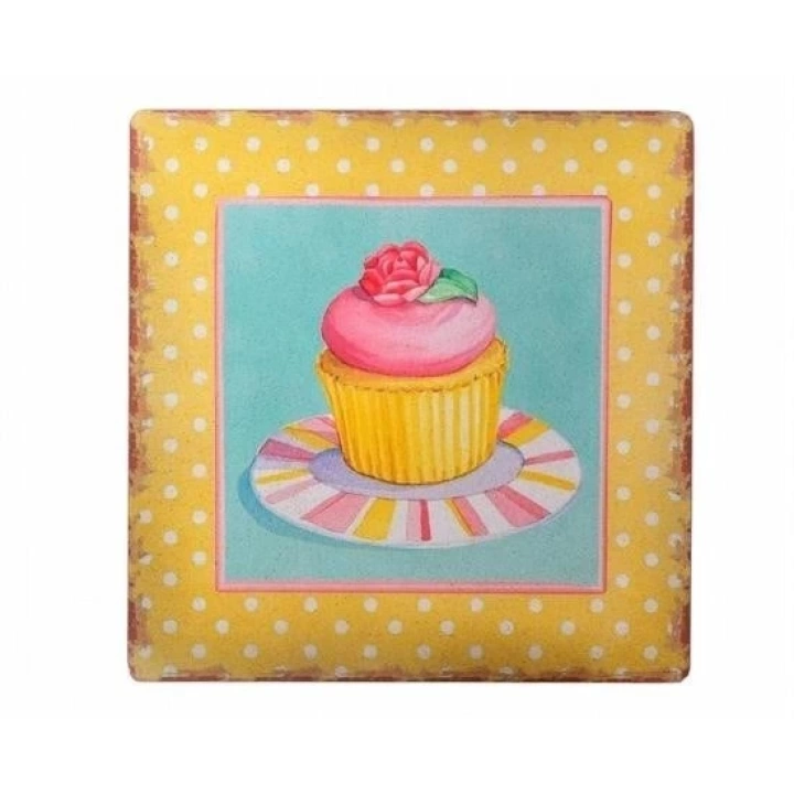 BFS  Decotown Duvar Panosu 40*40 Cup Cake Muffin Motifli Duvar Süsü