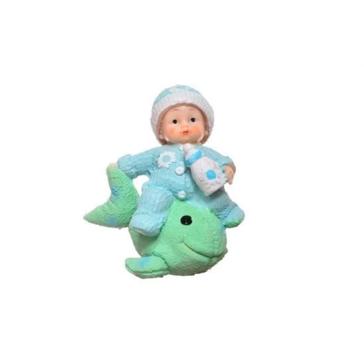 BFS  Decotown Hediyelik Sevimli Mavi Bebek Biblo Polyester Süs Eşyası
