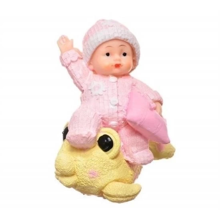 BFS  Decotown Hediyelik Sevimli Pembe Bebek Biblo Polyester Süs Eşyası