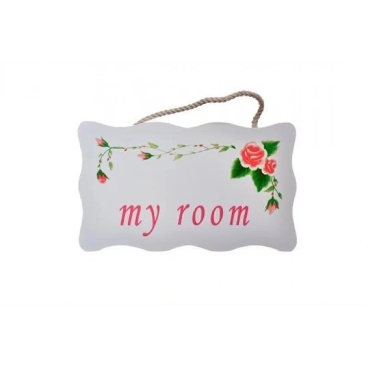 BFS  Decotown My Room Benim Odam Dekoratif Çiçek Desenli Kapı Askısı