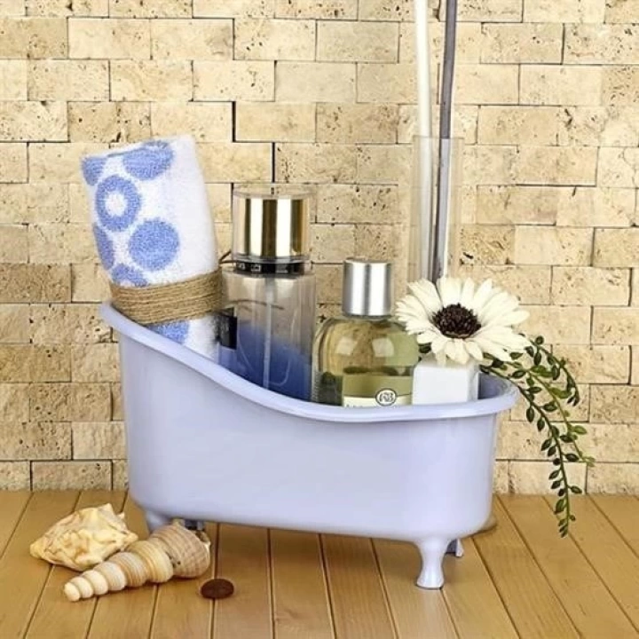 BFS  Dekoratif Mini Küvet Şeklinde Çok Amaçlı  Banyo Düzenleyici Sepet