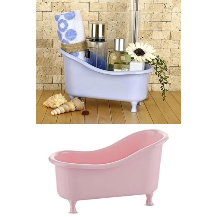 BFS  Dekoratif Mini Küvet Şeklinde Çok Amaçlı  Banyo Düzenleyici Sepet