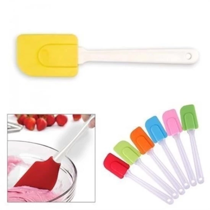 BFS  Dekoratif Renkli Silikon Spatula Pratik Sevimli Spatula Kaşık