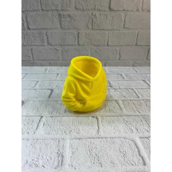 BFS Dekoratif Sarı Hoodie Kalemlik 10x10 cm