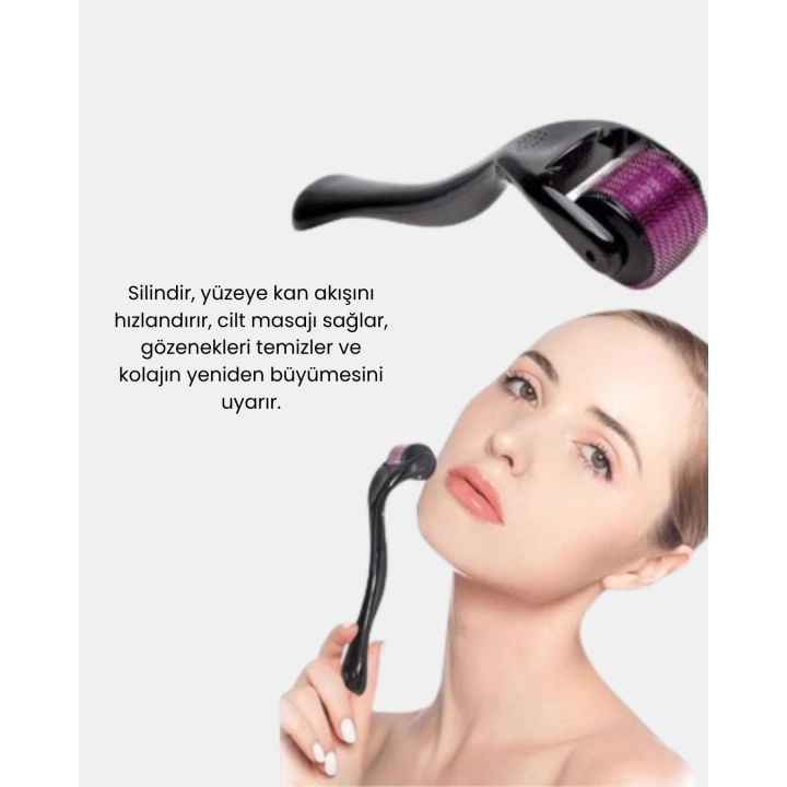 BFS Derma Roller Titanyum İğneli Cilt Yenileyici – Akne, Kırışıklık ve Leke Karşıtı