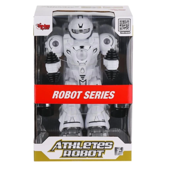 BFS   DF-6026 Işıklı ve Müzikli Hareketli Atletik Sporcu Robot -Vardem Oyuncak