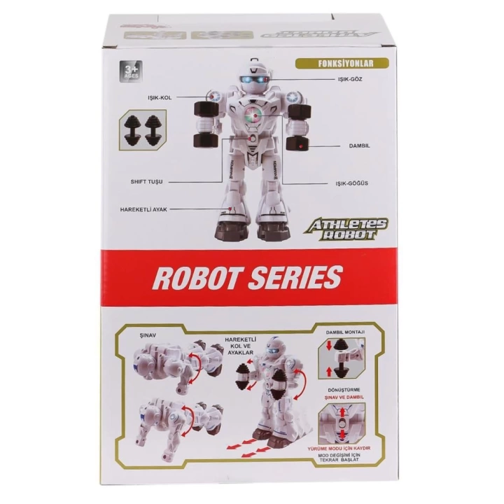 BFS   DF-6026 Işıklı ve Müzikli Hareketli Atletik Sporcu Robot -Vardem Oyuncak