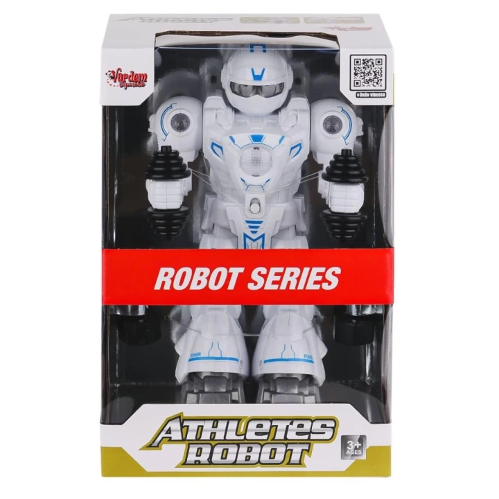 BFS   DF-6026 Işıklı ve Müzikli Hareketli Atletik Sporcu Robot -Vardem Oyuncak