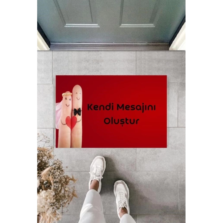 BFS Dijital Baskı Kişiye Özel İç Kapı Dekorasyon Paspas  PS11211