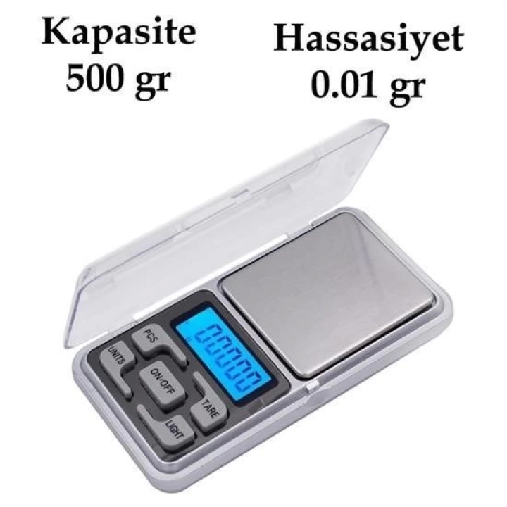 BFS  Dijital Hassas Elektronik Cep Terazi Tartı 500 Gr 001 Gr Hassasiyet