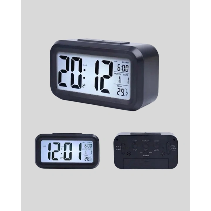 BFS Dijital Masa Saati Sensörlü Aydınlatmalı Alarm ve Sıcaklık Ölçerli