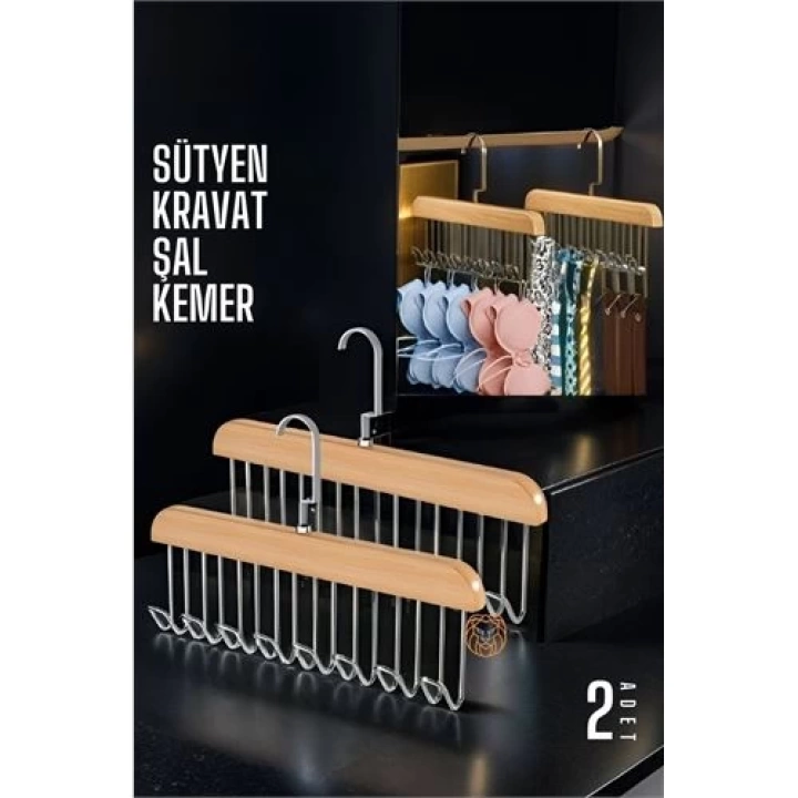 BFS Dolap İçi Askı 2 adet Sütyen Şal Kravat Kemer Çanta
