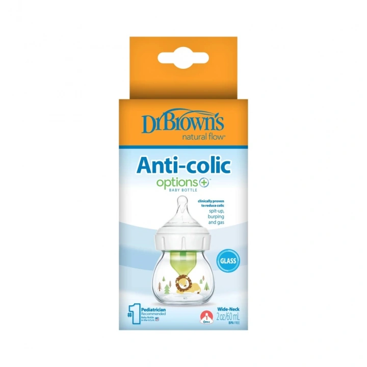 BFS  Dr Browns Geniş Ağız Anti Kolik Options+ Cam Biberon 60 ml