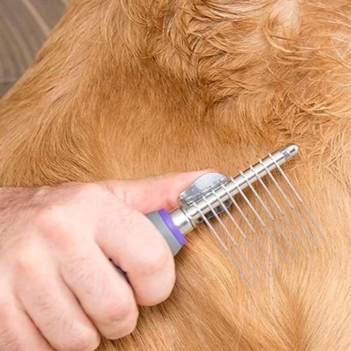 BFS  Düğüm Açıcı Pet Fırçası Emniyetli Uzun ve Çelik Dişli Kedi Köpek Tüy Kıtık Açma Tarağı