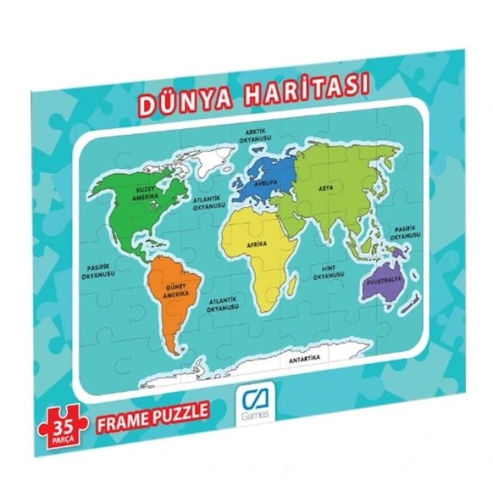 BFS Dünya Haritası Frame Puzzle 35 Parça