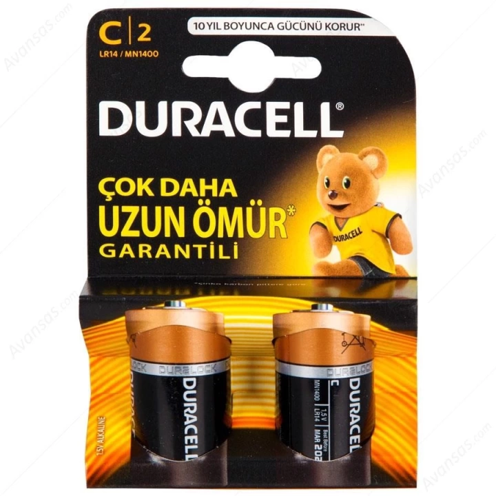 BFS Duracell Alkalin C Orta Boy Pil 2li Paket