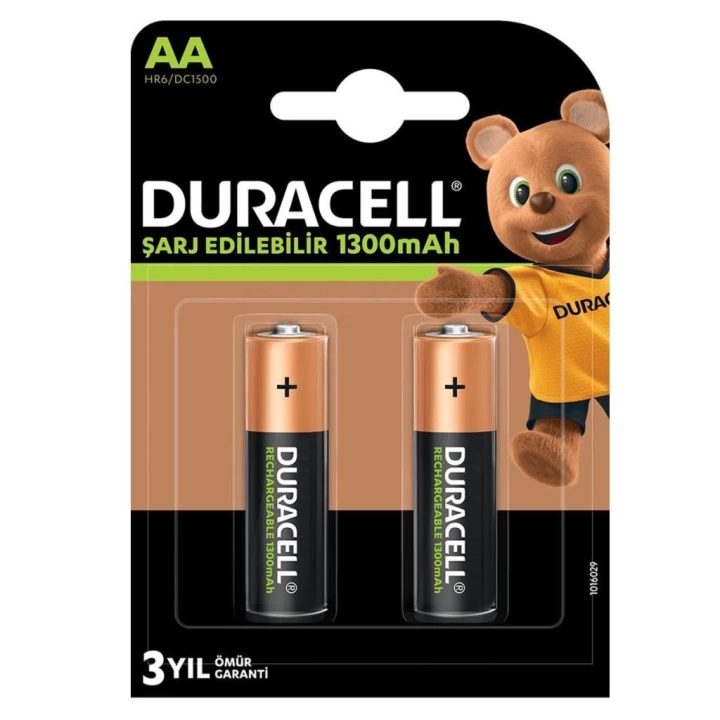 BFS   Duracell Şarj Edilebilir Pil 2Li AA 1300 mAh