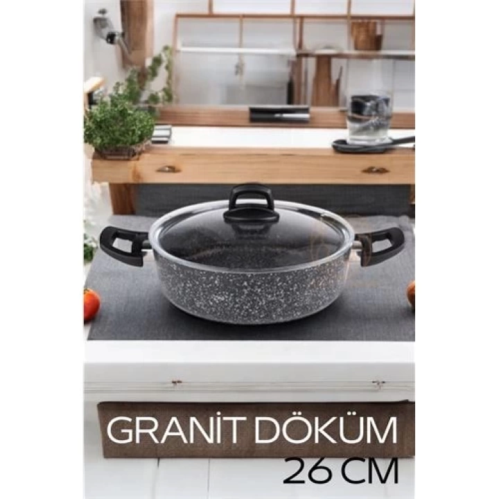 BFS Eco Granit Döküm Basık Tencere 26 cm Dies Design