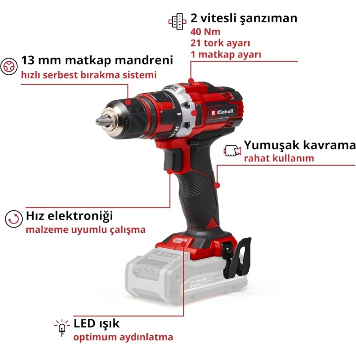 BFS Einhell TE CD 18/40 Lİ Solo Vidalama