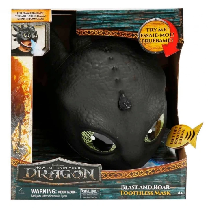 BFS  Ejderhayı Nasıl Eğitirsin? Toothless Sesli ve Işıklı Maske 38 cm