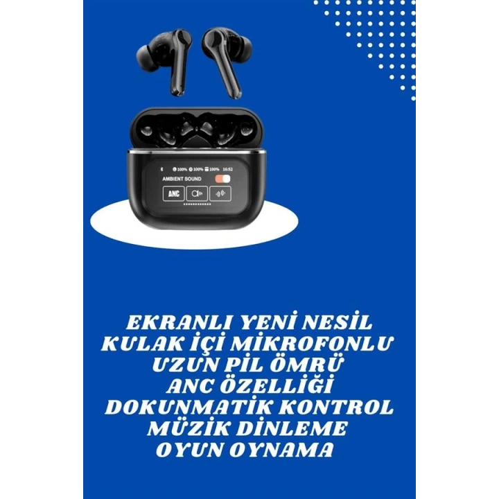 BFS Ekranlı Yeni Nesil Pro Kulaklık ve Akıllı Saat Kampanyası Kulak İçi Mikrofonlu