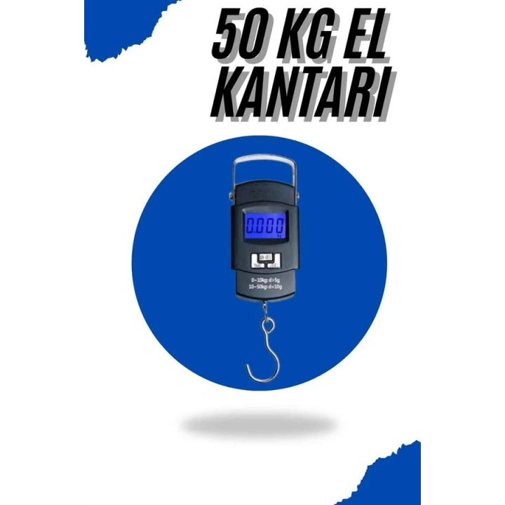 BFS El Kantarı Dijital El Terazisi 50 Kg Kapasiteli LCD Ekranlı