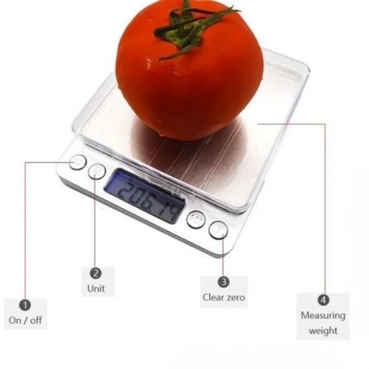 BFS  Elektronik 3 kg Kapasiteli Dijital Hassas Kantar Mutfak Tartısı Terazi