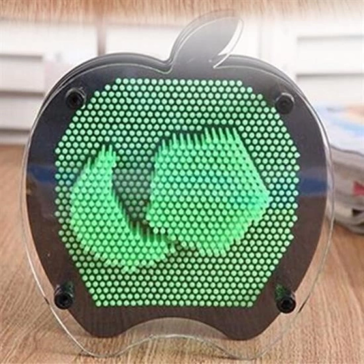 BFS  Elma Şeklinde Pin Art Dekoratif 3D Çivi Sanatı Filografi Tahtası