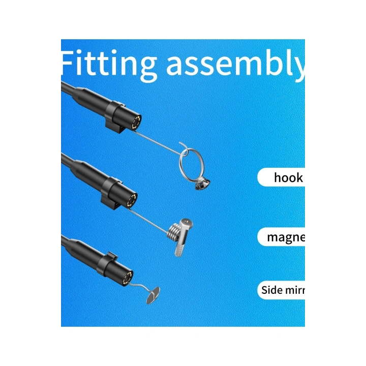 BFS Endoskop Yılan Video Kamera İos Uyumlu Led’li 5 Metre 7 Mm Sert Kablo 2mp Full Hd